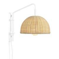 Kave Home Wandlamp 'Damila' Rotan, kleur Wit - thumbnail