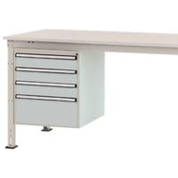 Manuflex ZB4812.7035 Behuizing onderbouw stationair, gebruiksh. 500 mm met 4 lades. Voor tafel diepte 800 mm - thumbnail