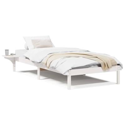 Bedframe met nachttafels Wit 80 x 200 cm Wit Bedframe met nachttafels Wit 80 x 200 cm Wit