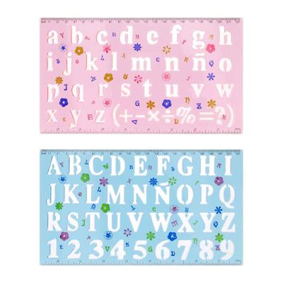 Plastic Tekensjabloon Cijfers & Letters