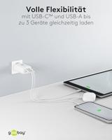 Goobay 65408 oplader voor mobiele apparatuur Hoofdtelefoons, Laptop, Smartphone, Tablet Wit AC Snel opladen Binnen - thumbnail