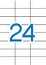 Apli witte etiketten ft 70 x 37 mm (b x h), 2.400 stuks, 24 per blad (1273) - thumbnail