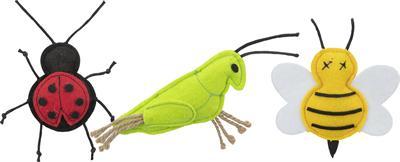TRIXIE KATTENSPEELGOED INSECTEN VILT MET CATNIP 11 CM 48 ST