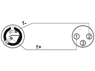 OMNITRONIC Adapter Cable Speaker(F)/XLR(F) 1m bk - thumbnail