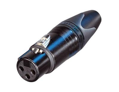 Neutrik NC3FXX-B Female XLR kabeldeel 3p zwart Neutrik NC3FXX-B Female XLR kabeldeel 3p zwart