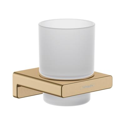 Hansgrohe AddStoris tandenborstelhouder 8,1x9,1x9,4cm geborsteld brons Hansgrohe AddStoris tandenborstelhouder 8,1x9,1x9,4cm geborsteld brons
