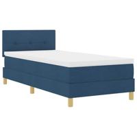 Boxspringbed met Matras & LED Blauw 80x200 cm Stof - thumbnail