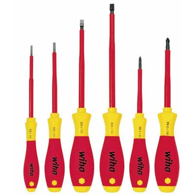 Wiha Wiha SoftFinish electric 320N - Schraubendrehersatz Schroevendraaierset VDE 6-delig Plat, Kruiskop Phillips