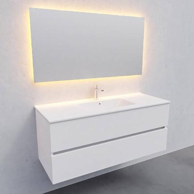 Badkamermeubel BWS Helsinki 120x46cm Keramiek Midden Mat Wit 2 Laden (1 kraangat) Badkamermeubel BWS Helsinki 120x46cm Keramiek Midden Mat Wit 2 Laden (1 kraangat)
