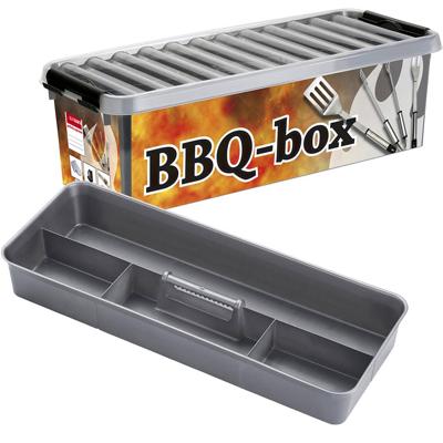 Sunware Q-line bbq box met inzet 9,5L metaal zwart