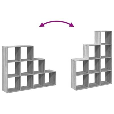 Kamerscherm / boekenkast 137,5x29x103,5 cm hout grijs sonoma