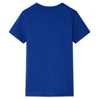 Kindershirt 128 donkerblauw - thumbnail
