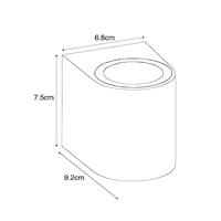 QAZQA Moderne buiten wandlamp zwart kunststof ovaal - Baleno - thumbnail