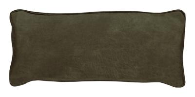 WOOOD Sierkussen 'Bean' 30 x 70cm, Recycle leer, kleur Army