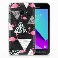 Samsung Galaxy Xcover 4 | Xcover 4s | TPU Hoesje | Flamingo Triangle - thumbnail