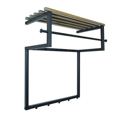 Kapstok Rizzoli 10 haken zwart/eiken