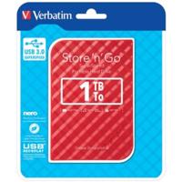 Verbatim Store n Go 1 TB Externe harde schijf (2,5 inch) USB-A 3.2 Gen 1 Rood 53203 - thumbnail