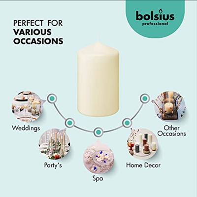 Bolsius - Stompkaars 15/8 Ivoor - 6 stuks