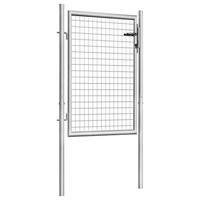 Tuinpoort gegalvaniseerd staal 100x100 cm zilver - thumbnail
