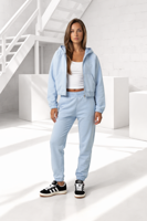 Malelions Cropped Emblem Trainingspak Dames Lichtblauw - Maat XS - Kleur: Lichtblauw | Soccerfanshop - thumbnail