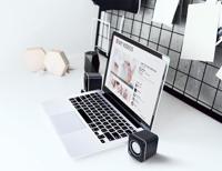 Manhattan Mini Casse Acustiche per PC e Notebook USB-A USB-C™ PC-luidsprekers USB Zwart, Zilver - thumbnail