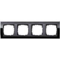 Gira Event Clear Zwart Antraciet 4 voudig afdekraam 214738