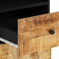 Badkamerkast 38x33x160 cm massief mangohout - thumbnail