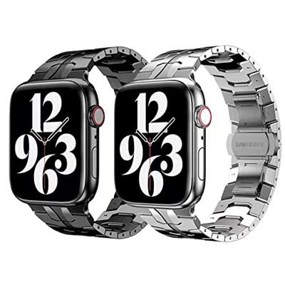 Stalen schakelband - Zilver - Geschikt voor Apple watch 38mm / 40mm / 41mm / 42mm