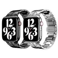 Stalen schakelband - Zwart - Geschikt voor Apple watch 38mm / 40mm / 41mm / 42mm - thumbnail
