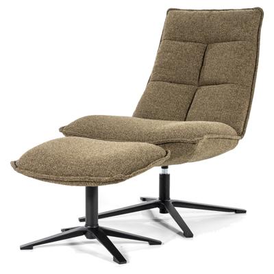 Eleonora Fauteuil 'Marcus' met voetenbank, kleur Groen Baquer Eleonora Fauteuil 'Marcus' met voetenbank, kleur Groen Baquer