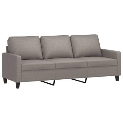 4-delige Loungeset met kussens stof taupe
