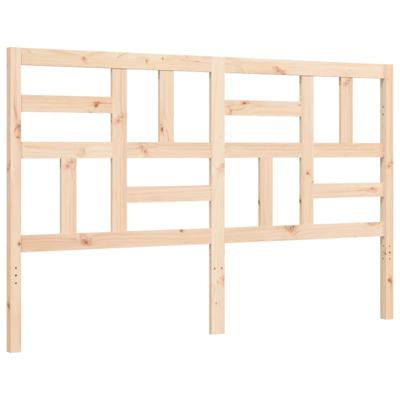 Bedframe met hoofdbord massief hout 160x200 cm