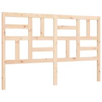 Bedframe met hoofdbord massief hout 160x200 cm - thumbnail