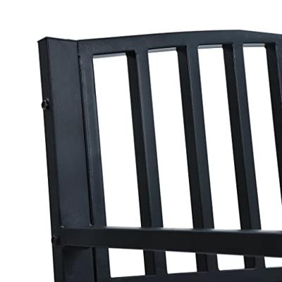 VidaXL Tuinbank 125 cm staal zwart VidaXL Tuinbank 125 cm staal zwart