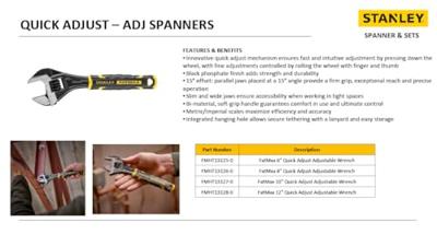 Stanley FMHT13126-0 FATMAX Verstelbare moersleutel bimat 200 × 29 mm