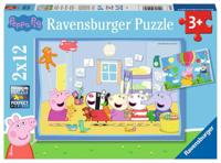 Ravensburger - de avonturen van peppa pig legpuzzel 12 stuks - thumbnail