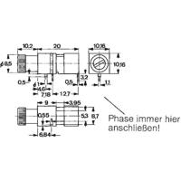 Mentor 1906.1031 1906.1031 Zekeringhouder Geschikt voor Buiszekering 5 x 20 mm 6.3 A 1 stuk(s) - thumbnail
