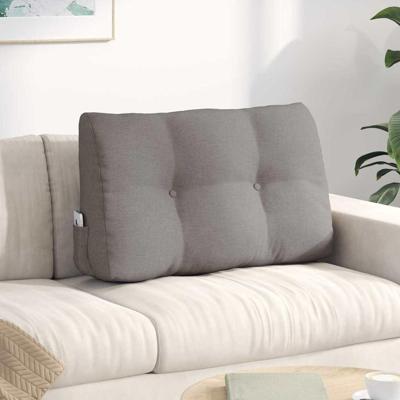 VidaXL Rugkussen taupe 80 x 24 x 50 cm stof