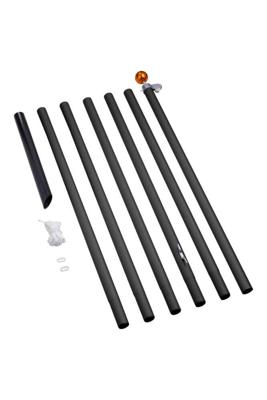 Fairybell Deelbare Vlaggenmast Zwart 700cm