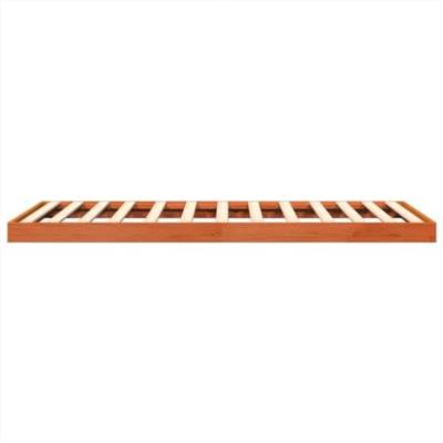 Bedframe massief grenenhout wasbruin 120x190 cm