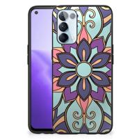 OPPO Reno5 5G | Find X3 Lite Bloemen Hoesje Purple Flower - thumbnail