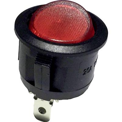 TRU COMPONENTS 700295 Wipschakelaar R13-112B B/R LED 12V 12 V/AC 10 A 1x uit/aan Continu 1 stuk(s)