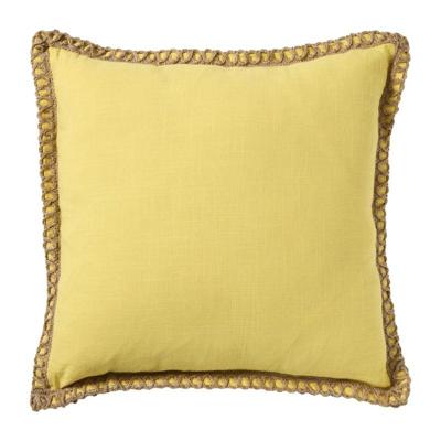 Kussen jute - geel - 45x45 cm
