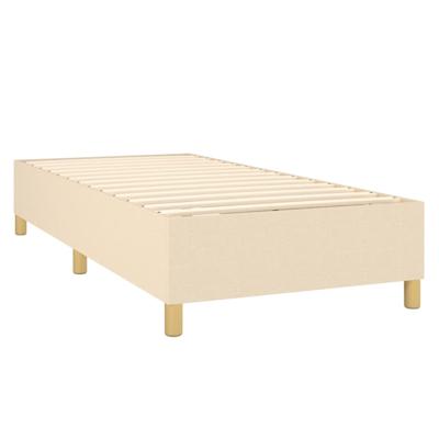 Boxspring met matras stof crèmekleurig 160x200 cm