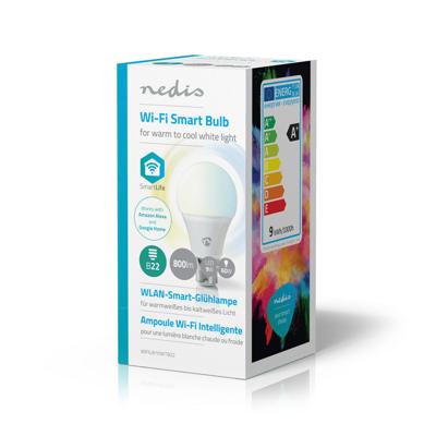 Nedis WIFILW10WTB22 Wi-fi Slimme Led-lamp Warm- Tot Koud-wit B22