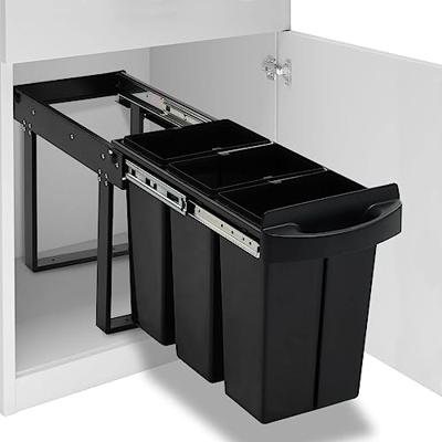 VidaXL Inbouwprullenbak uittrekbaar soft-close 36 l