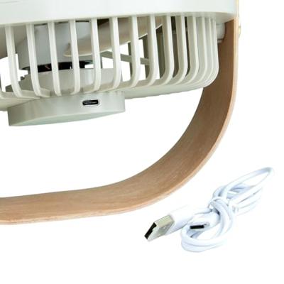 Oplaadbare ventilator met houten frame