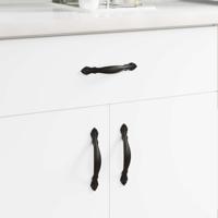 Handvat 12 pcs Zwart 150 mm Zinklegering - thumbnail