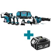 Makita DLX8026TW1 Accu Combiset 8-delig 18V 5.0Ah in Trolley Tas - thumbnail