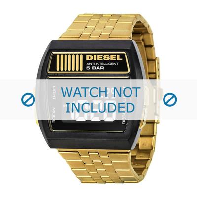 Diesel horlogeband DZ7195 Roestvrij staal (RVS) Goud 30mm